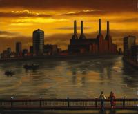 Dark River (Battersea Power Station from Vauxhall Bridge by John  Duffin
